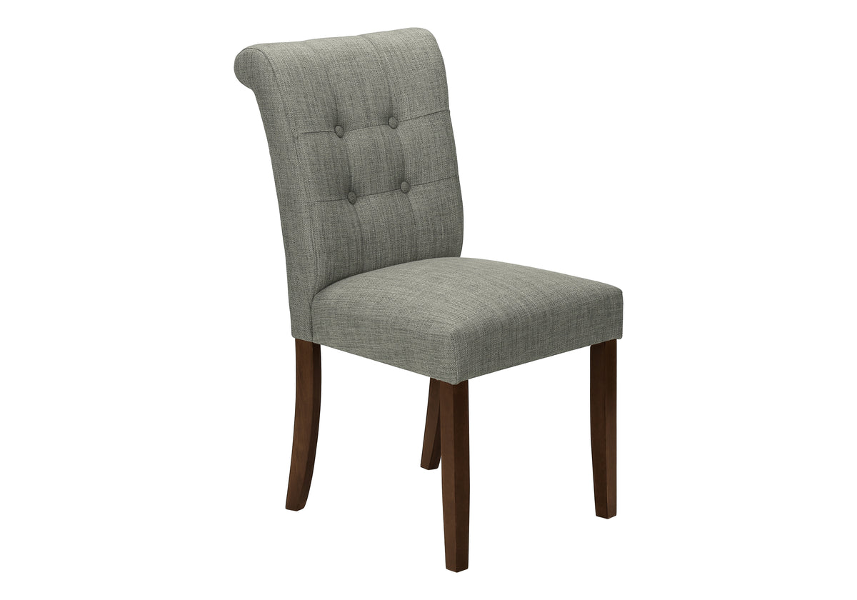 Dining Chair Set 2-Piece 38"H Upholstered Grey-Dining Chairs-DECOROLALA