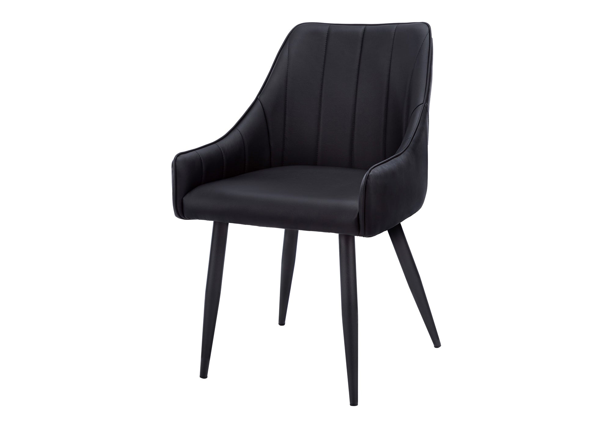 Dining Chair Set 2-Piece Black Leather-Look 33"H-Dining Chair-DECOROLALA