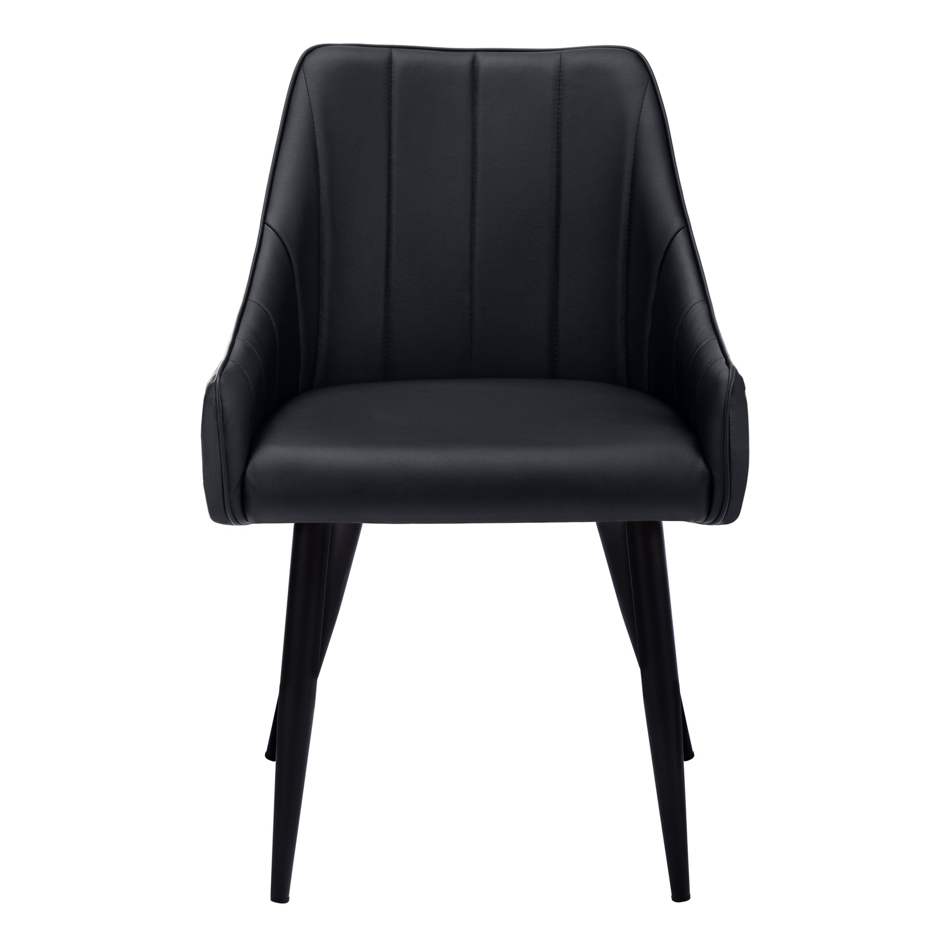 Dining Chair Set 2-Piece Black Leather-Look 33"H-Dining Chair-DECOROLALA