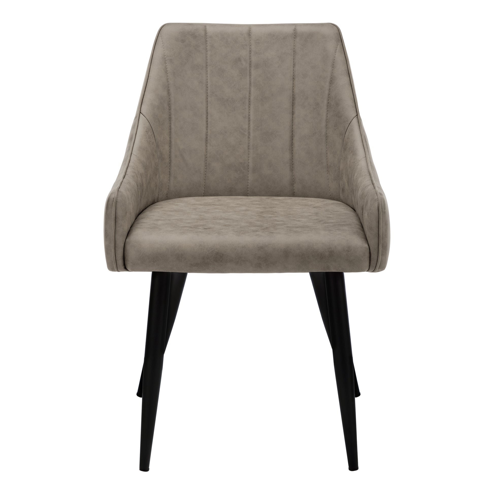 Dining Chair Set 2-Piece Black Leather-Look 33"H-Dining Chair-DECOROLALA