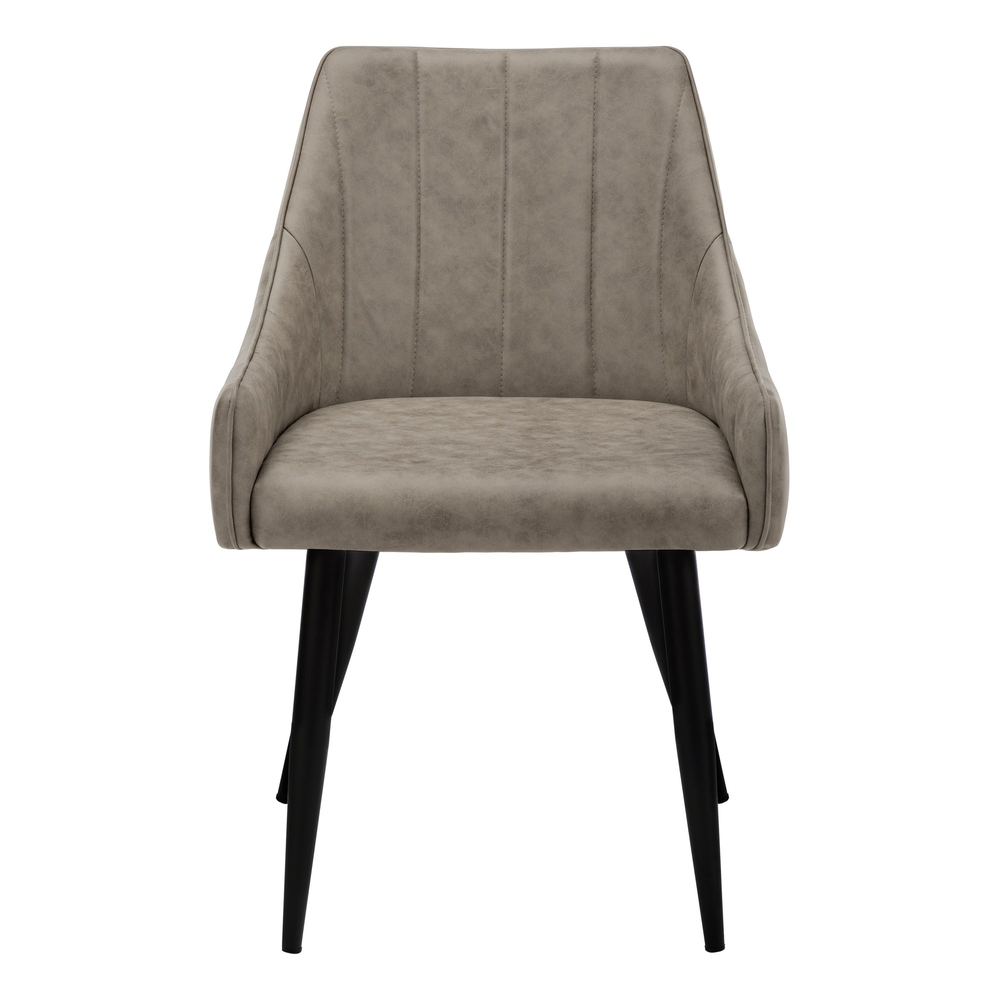 Dining Chair Set 2-Piece Black Leather-Look 33"H-Dining Chair-DECOROLALA