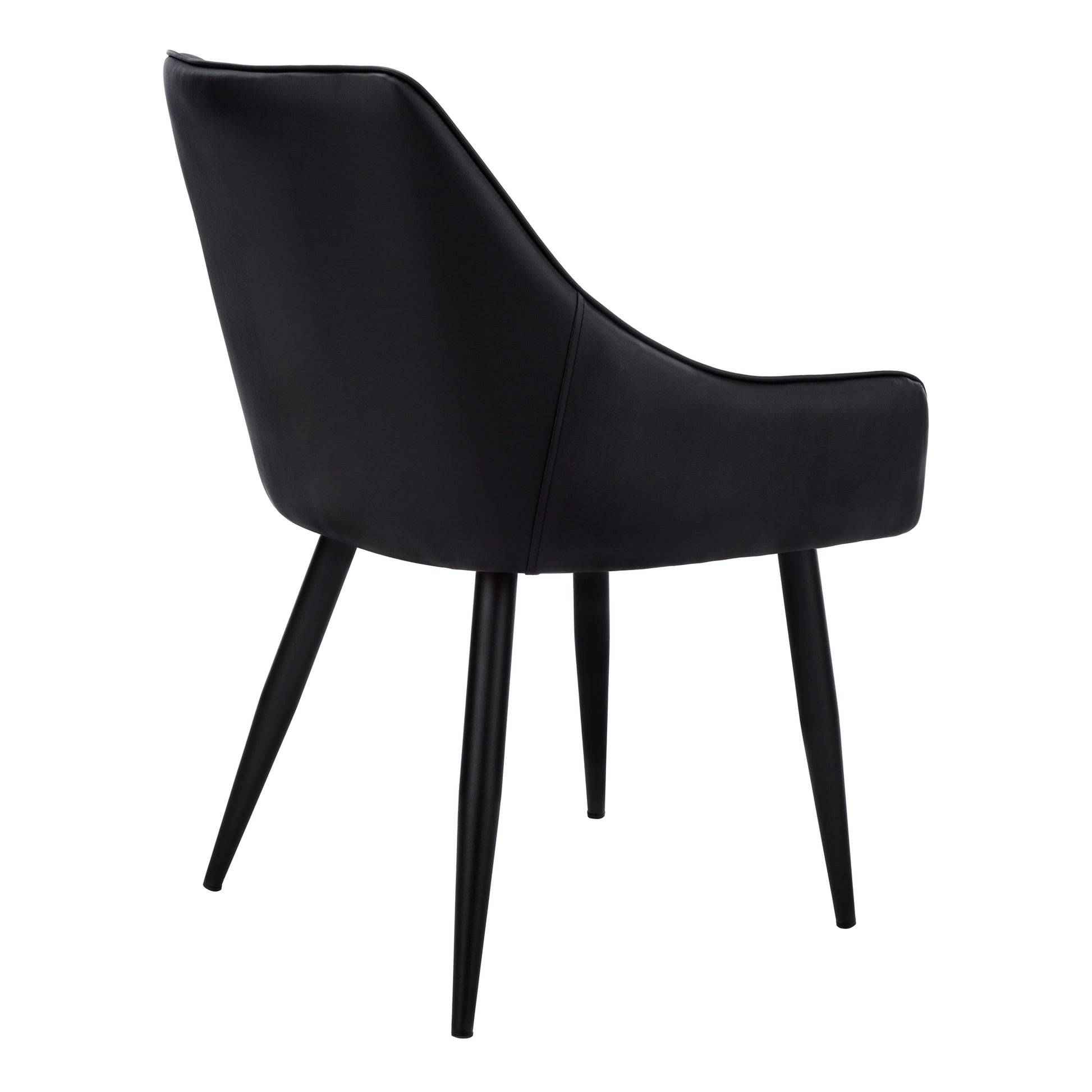 Dining Chair Set 2-Piece Black Leather-Look 33"H-Dining Chair-DECOROLALA