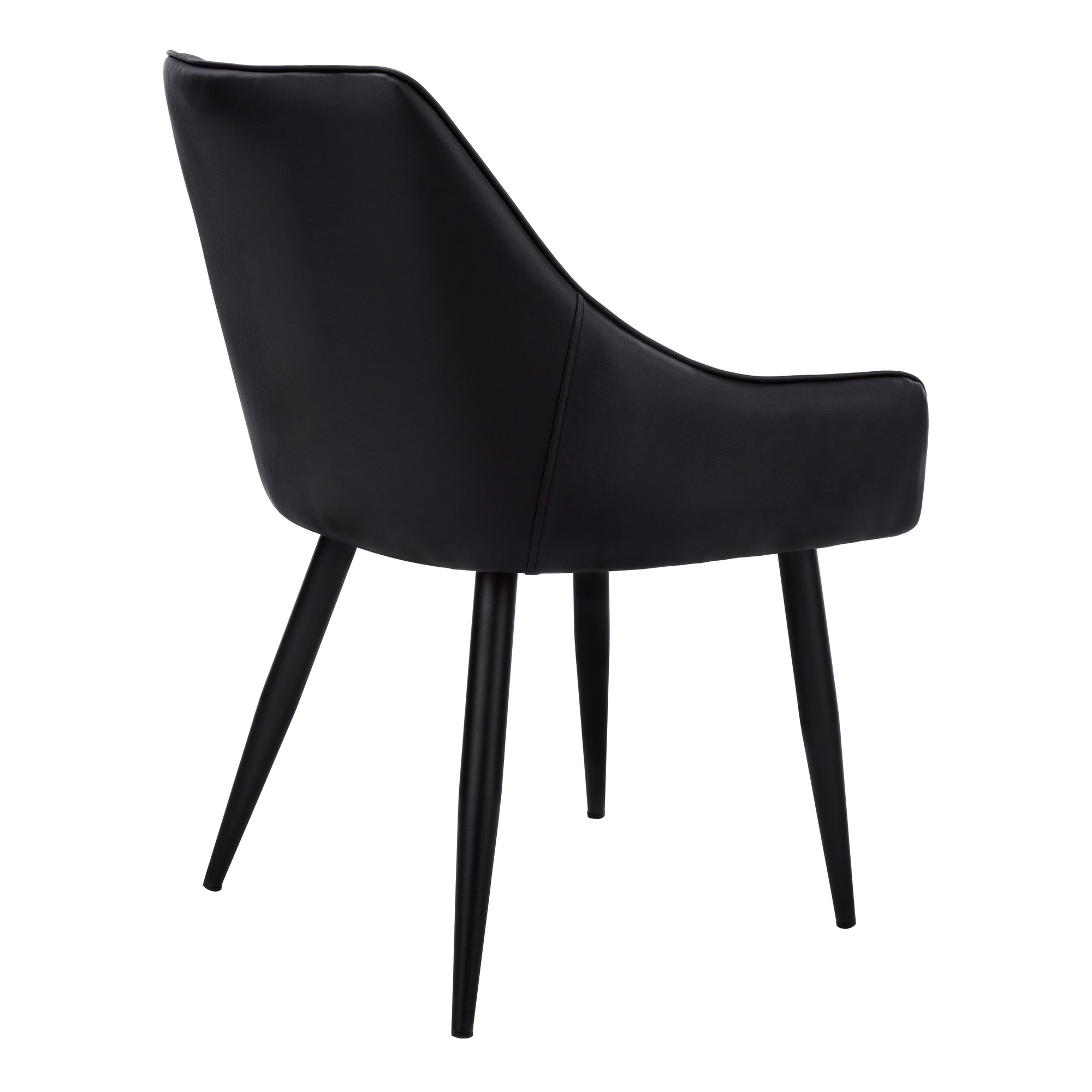 Dining Chair Set 2-Piece Black Leather-Look 33"H-Dining Chair-DECOROLALA