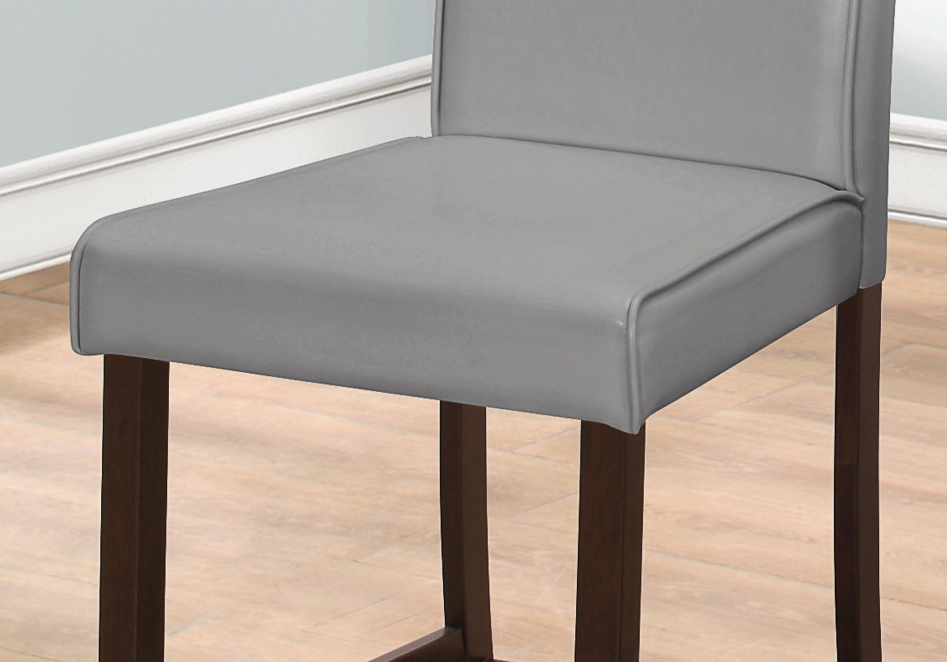 Dining Chair Set 2-Piece Counter Height Grey-Dining Chair-DECOROLALA