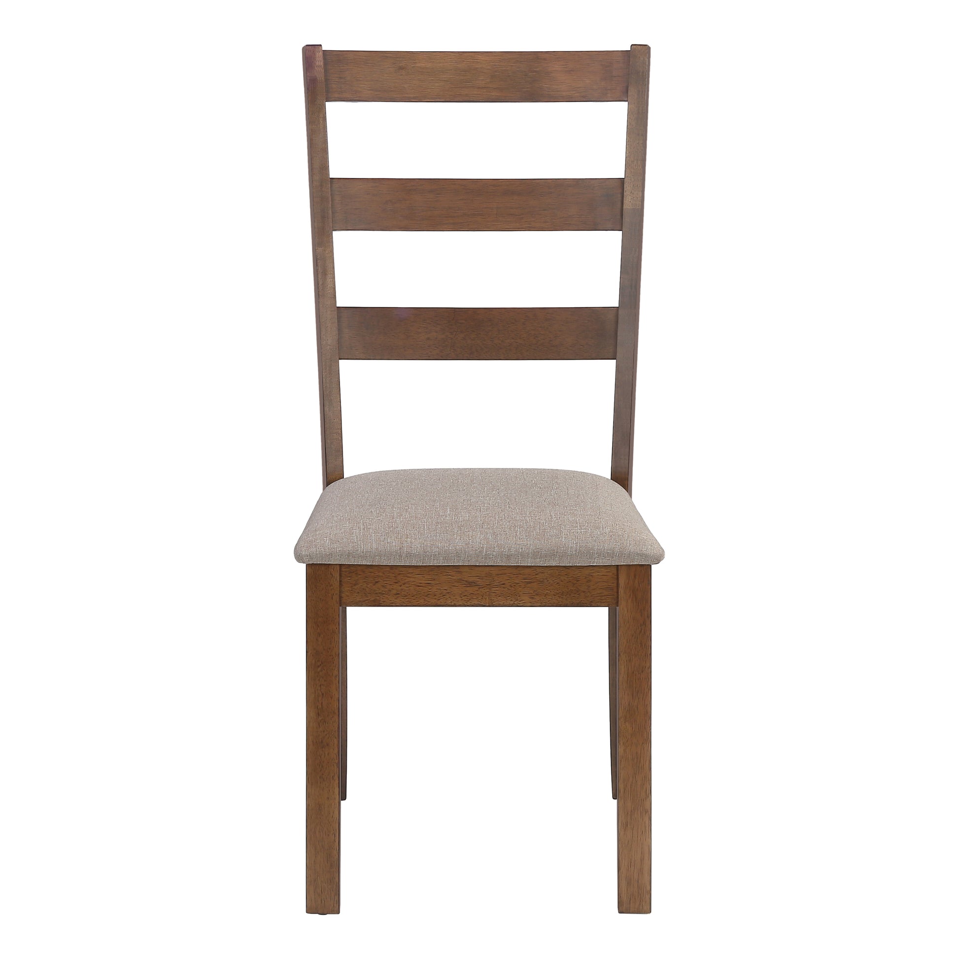 Dining Chair Set 2-Piece Walnut Beige Fabric 40"H-Dining Chair-DECOROLALA