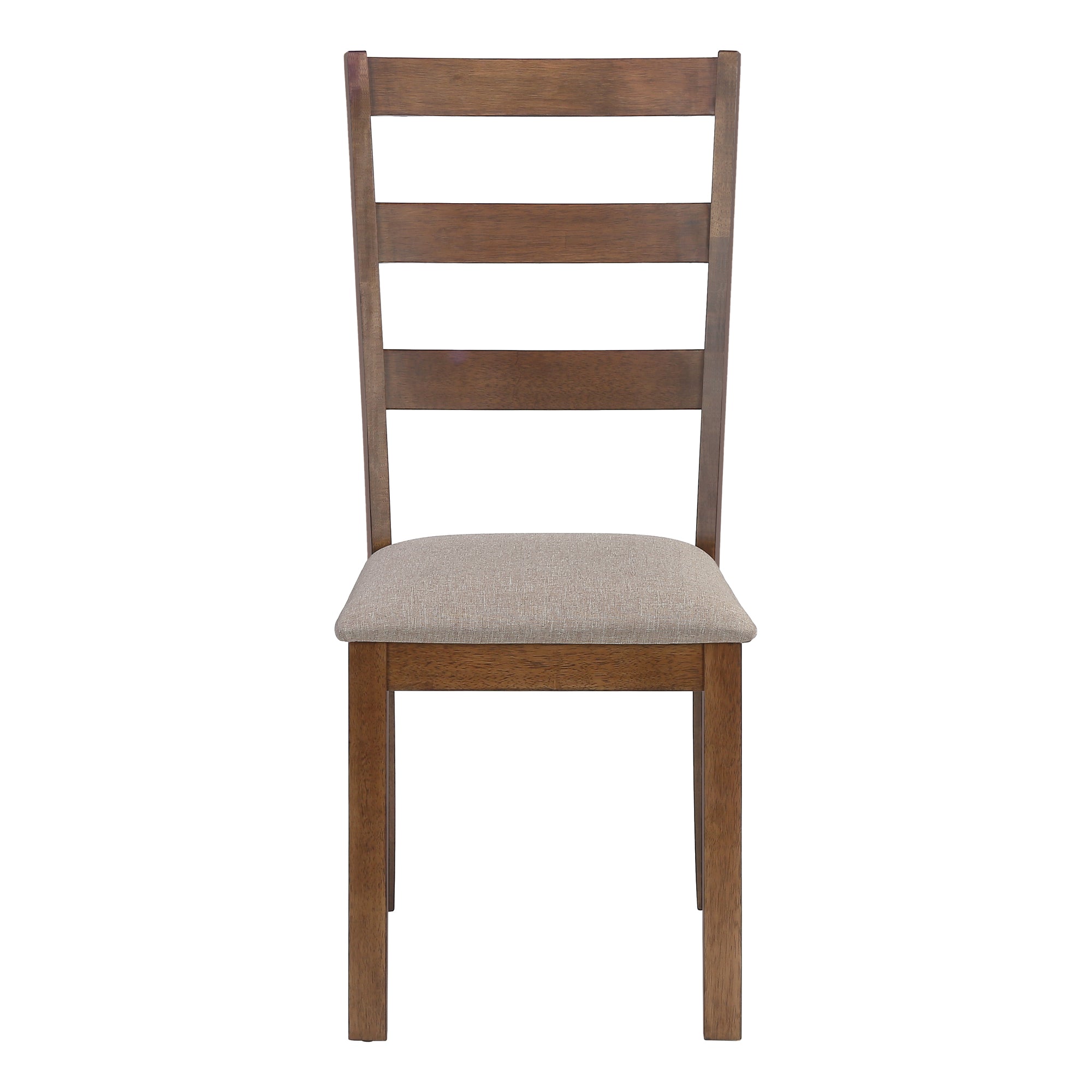 Dining Chair Set 2-Piece Walnut Beige Fabric 40"H-Dining Chair-DECOROLALA