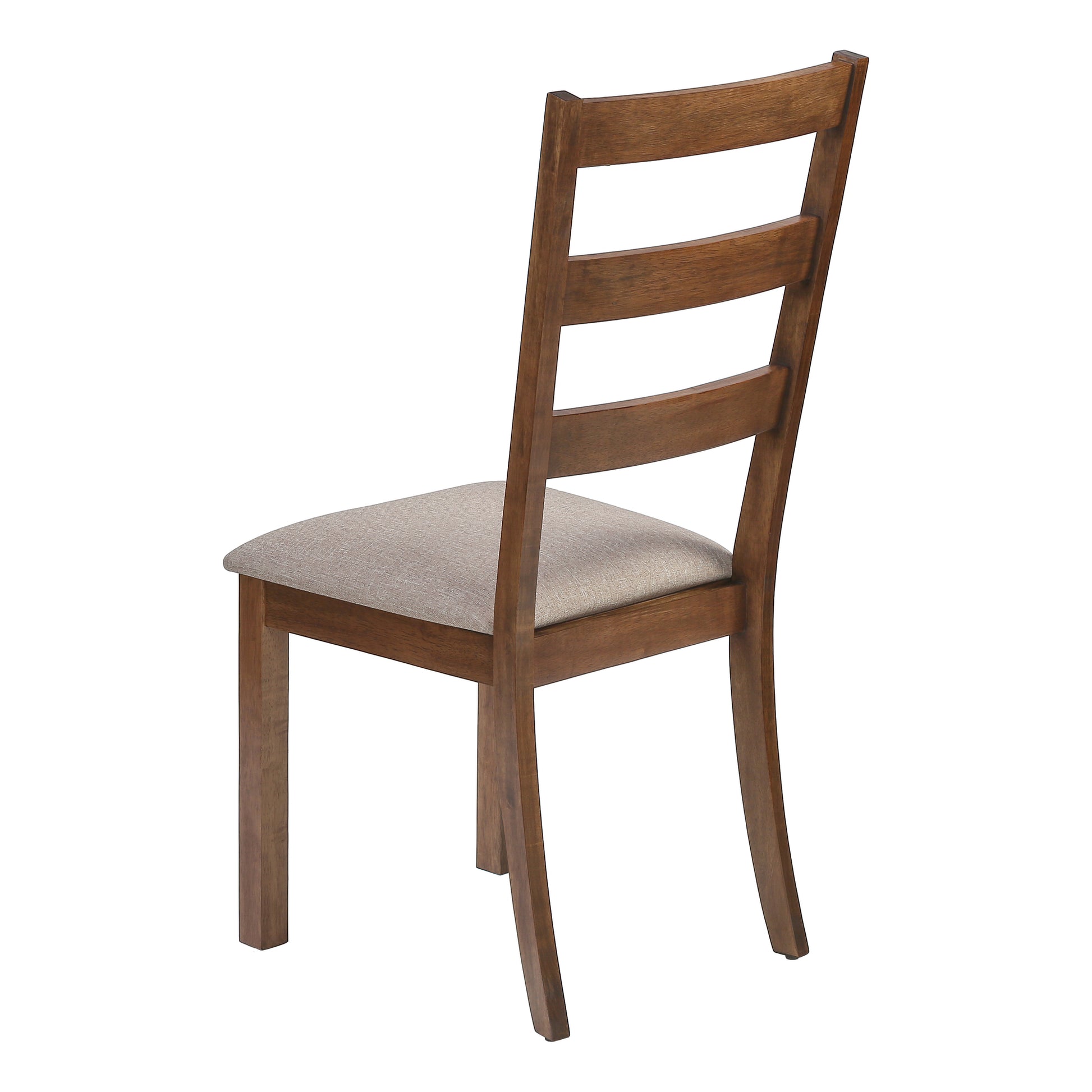 Dining Chair Set 2-Piece Walnut Beige Fabric 40"H-Dining Chair-DECOROLALA