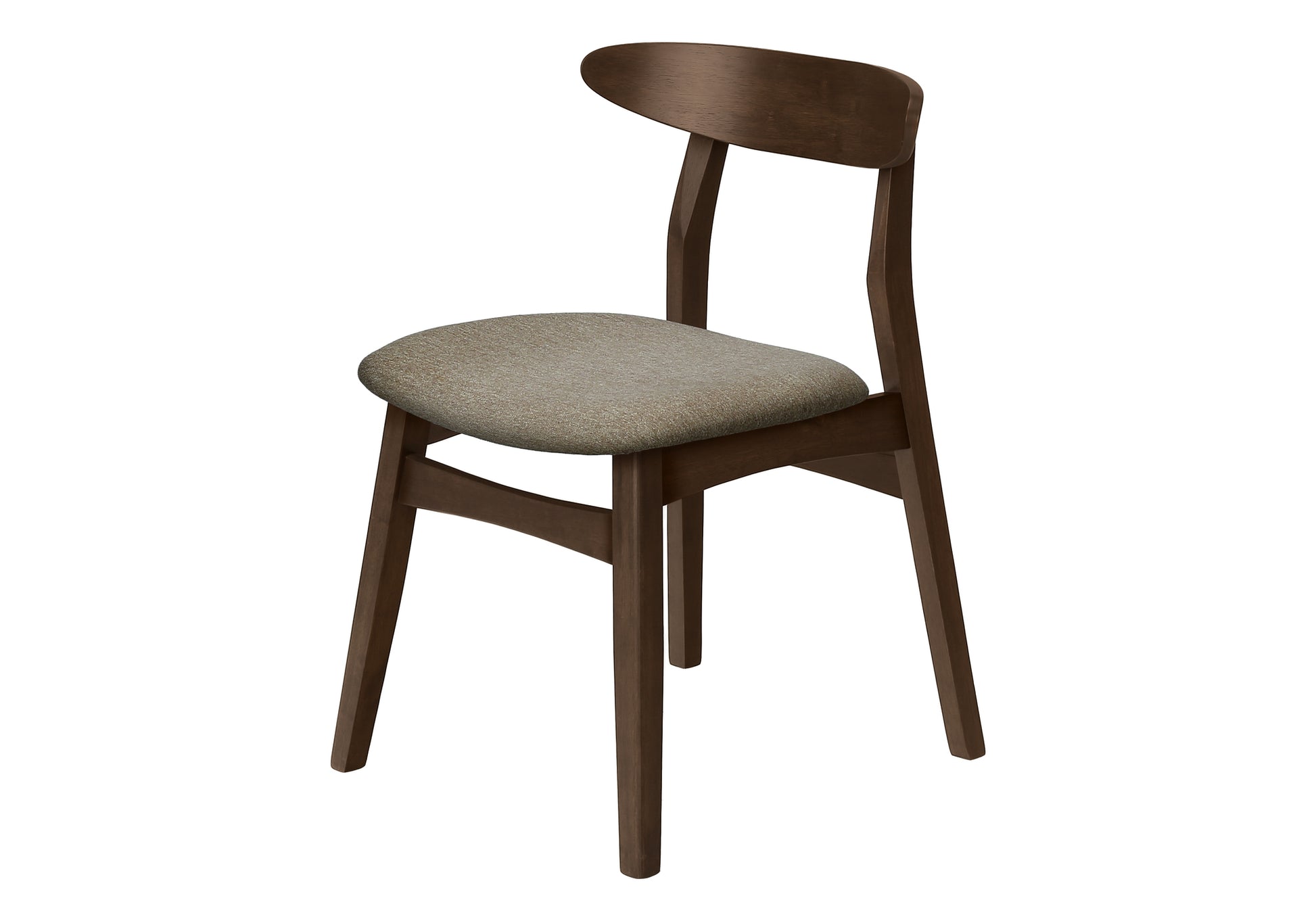 Dining Chair Set 2pc 32"H Walnut Beige-Dining Chair-DECOROLALA