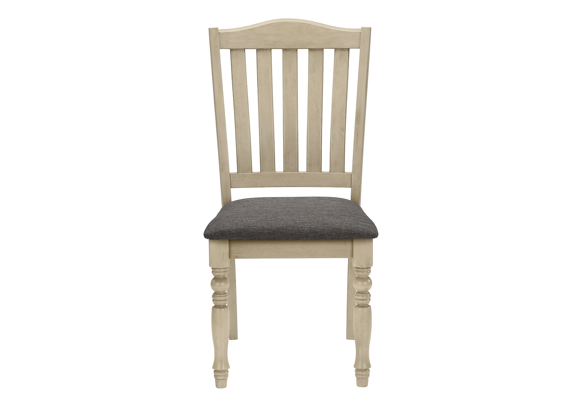Dining Chair Set 2pc 39"H Antique Grey Fabric-Dining Chair-DECOROLALA