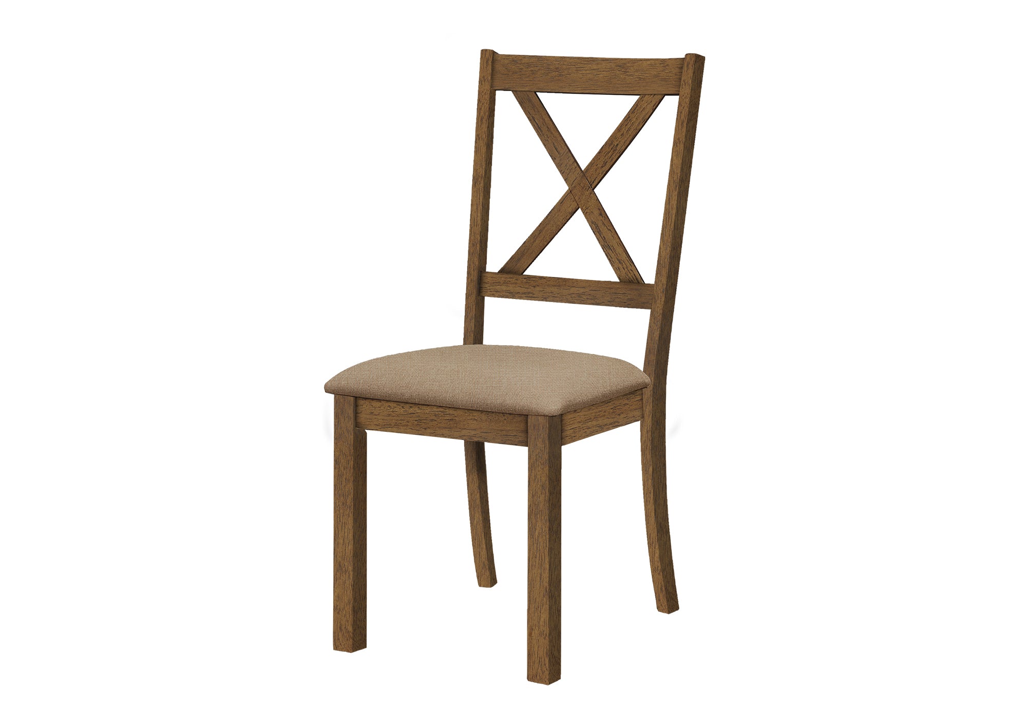 Dining Chair Set 2pcs 40"H Walnut Brown Fabric-Dining Chair-DECOROLALA