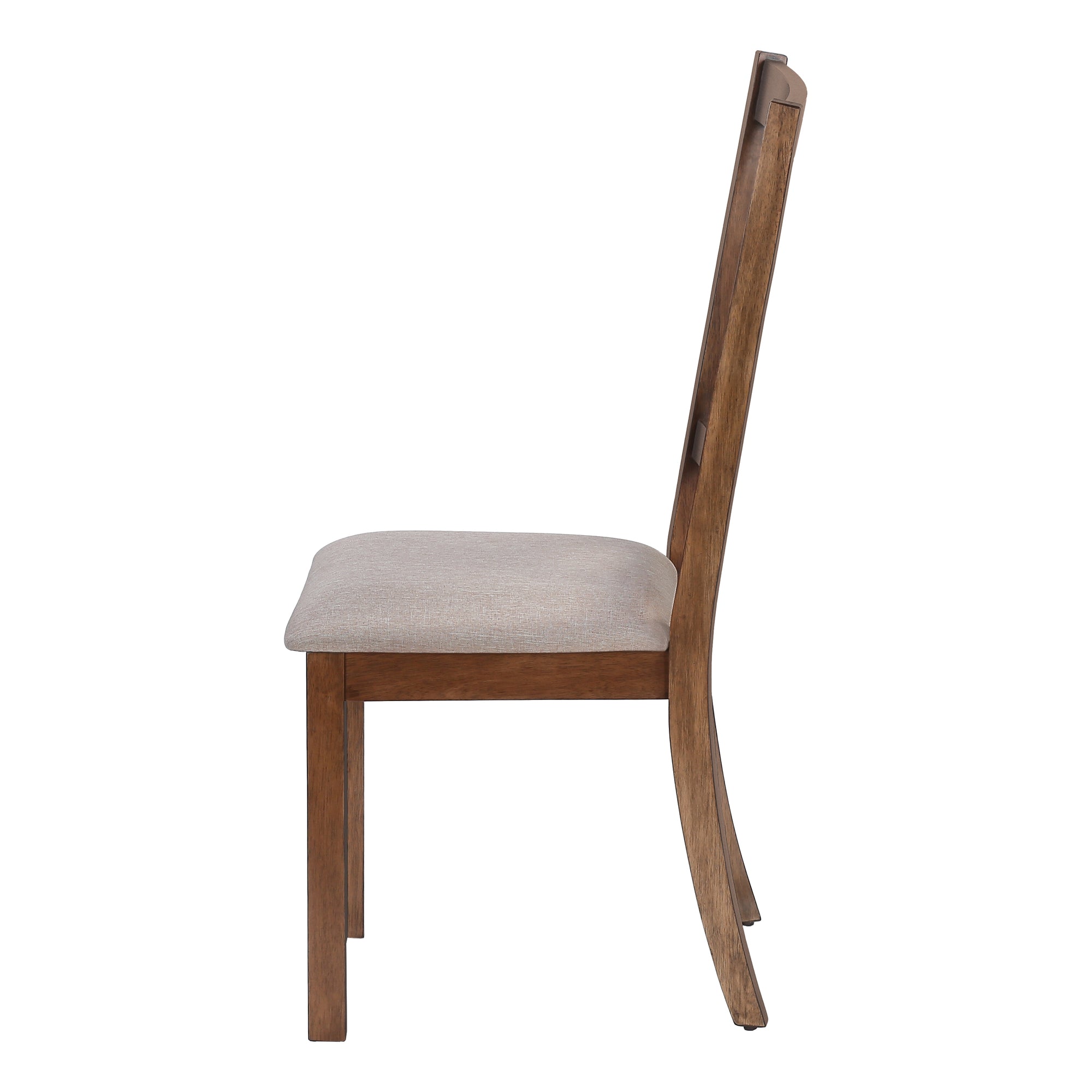 Dining Chair Set 2pcs 40"H Walnut Brown Fabric-Dining Chair-DECOROLALA