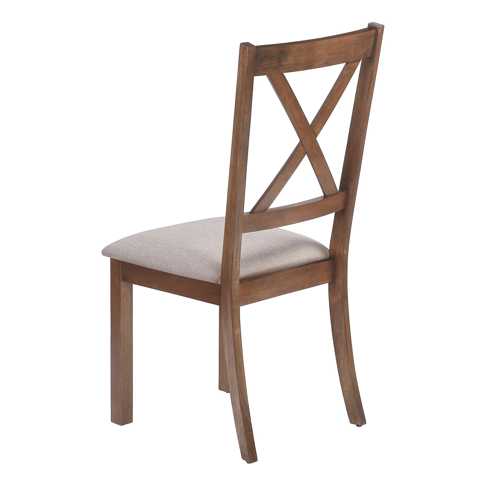 Dining Chair Set 2pcs 40"H Walnut Brown Fabric-Dining Chair-DECOROLALA