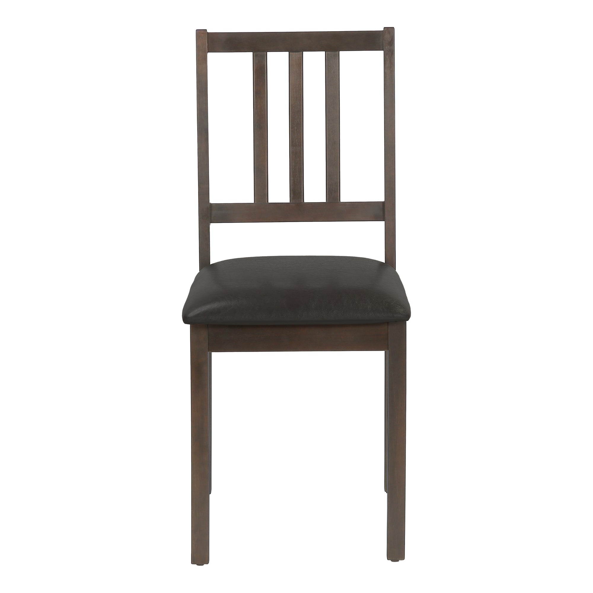 Dining Chair Set 2pcs Espresso 36"H PU Seat-Dining Chair-DECOROLALA