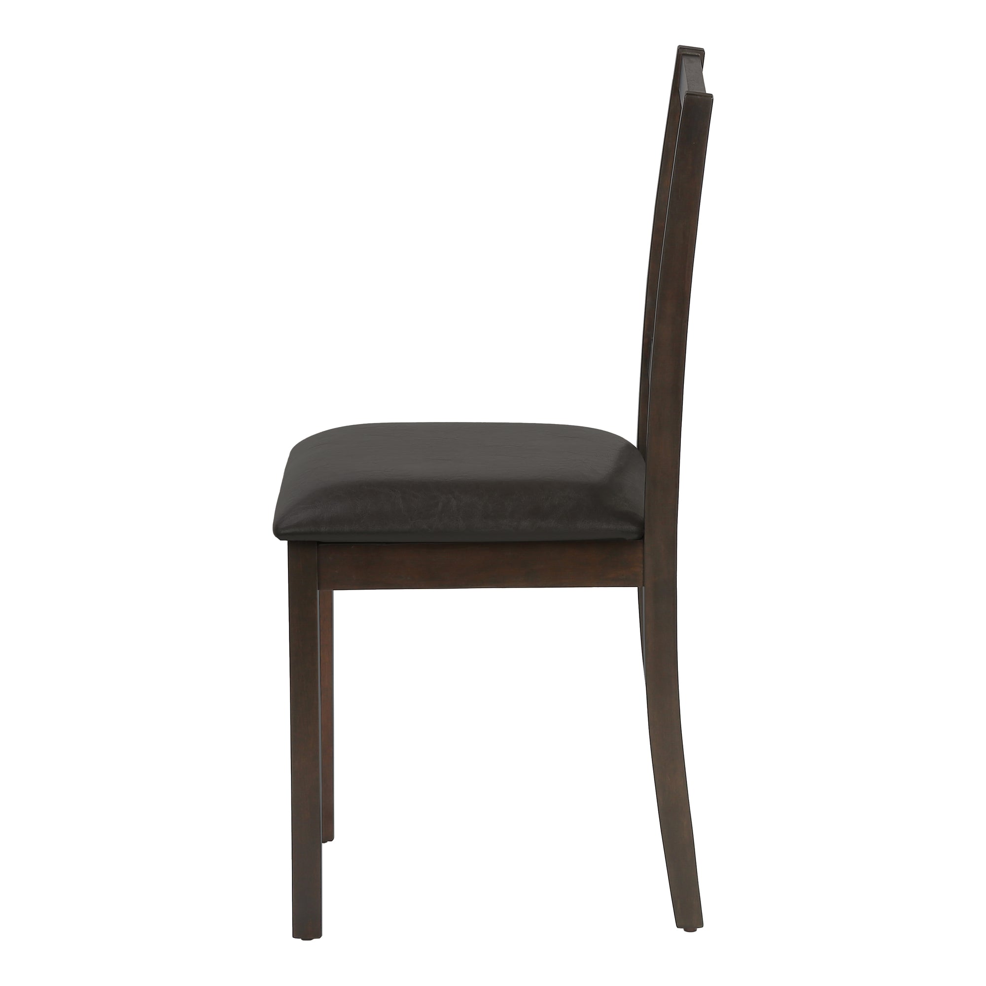 Dining Chair Set 2pcs Espresso 36"H PU Seat-Dining Chair-DECOROLALA