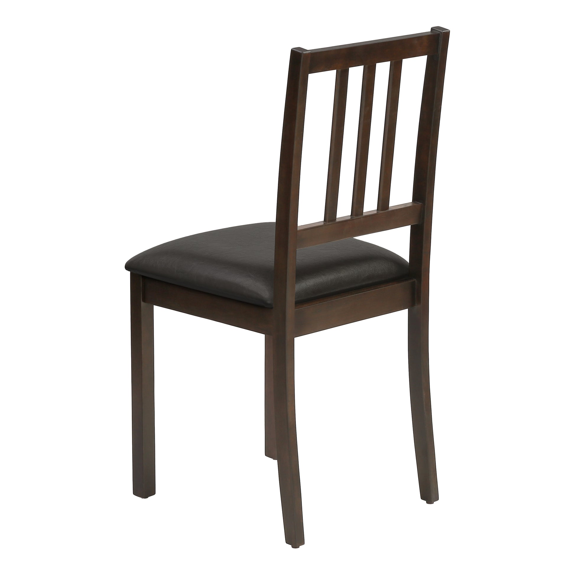 Dining Chair Set 2pcs Espresso 36"H PU Seat-Dining Chair-DECOROLALA