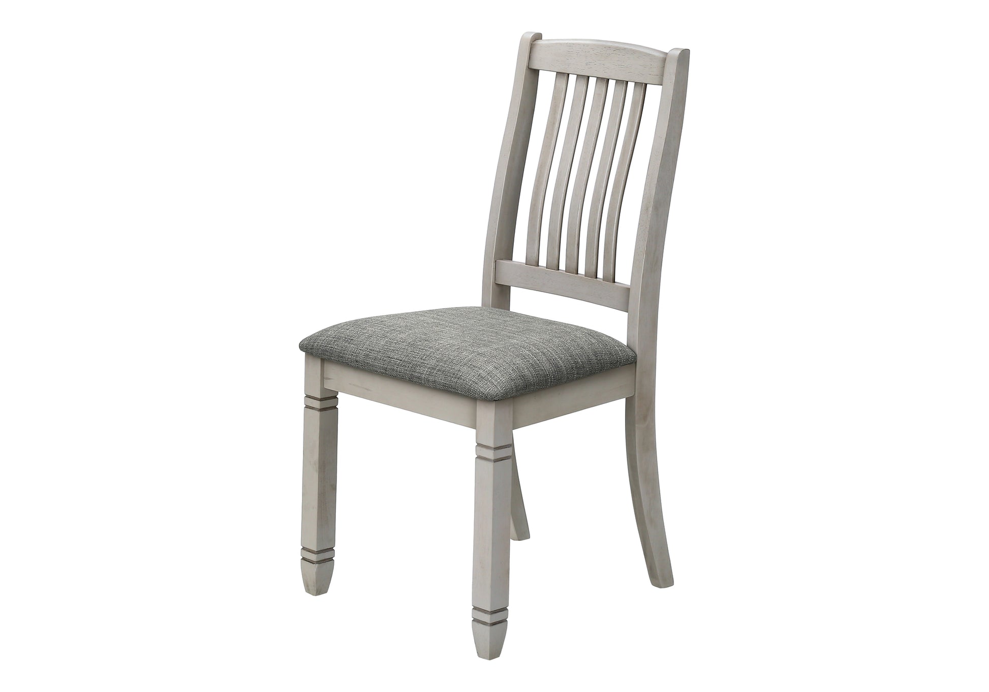 Dining Chair Set 2pcs Grey Fabric 38"H-Dining Chair-DECOROLALA