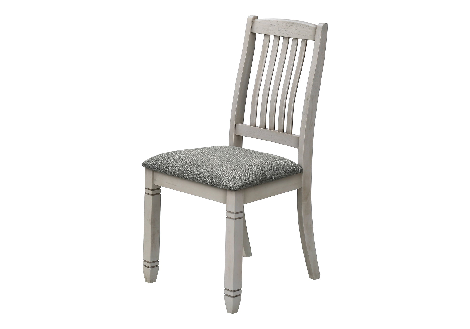 Dining Chair Set 2pcs Grey Fabric 38"H-Dining Chair-DECOROLALA