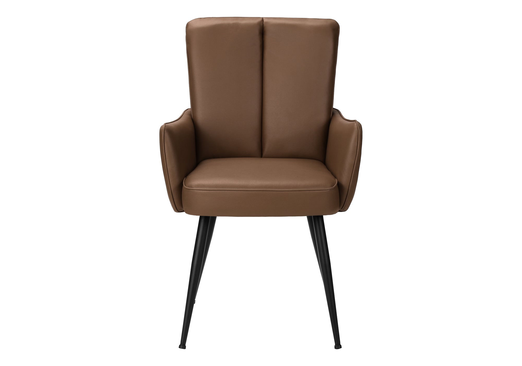 Dining Chair Set of 2 - 36" Brown Leather Modern-DECOROLALA