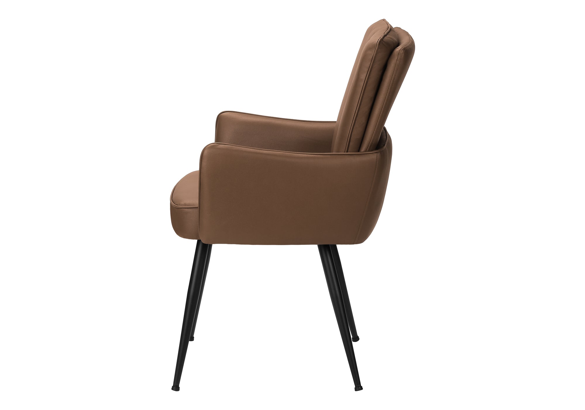 Dining Chair Set of 2 - 36" Brown Leather Modern-DECOROLALA