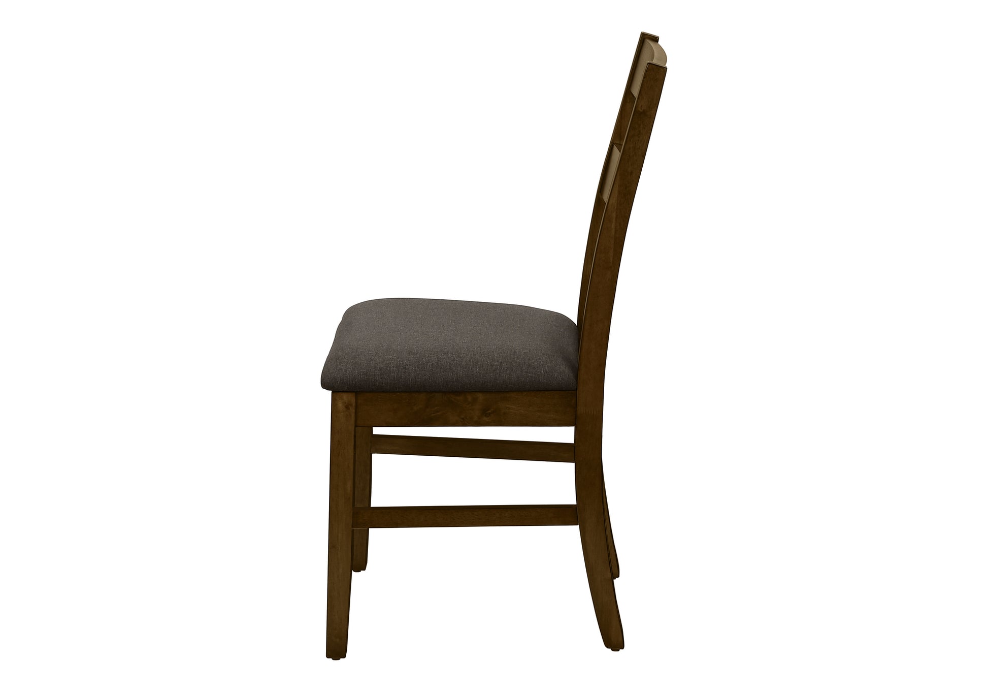 Dining Chair Set of 2, 37"H Walnut Brown Fabric-Dining Chair-DECOROLALA