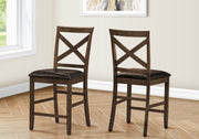 Dining Chair Set of 2 Counter Height Dark Walnut 42"H-Dining Chair-DECOROLALA