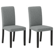 Dining Chair Set of 2 Mid-Century Modern Chairs with Rubber Wood Legs-Gray-Dining Chairs-DECOROLALA