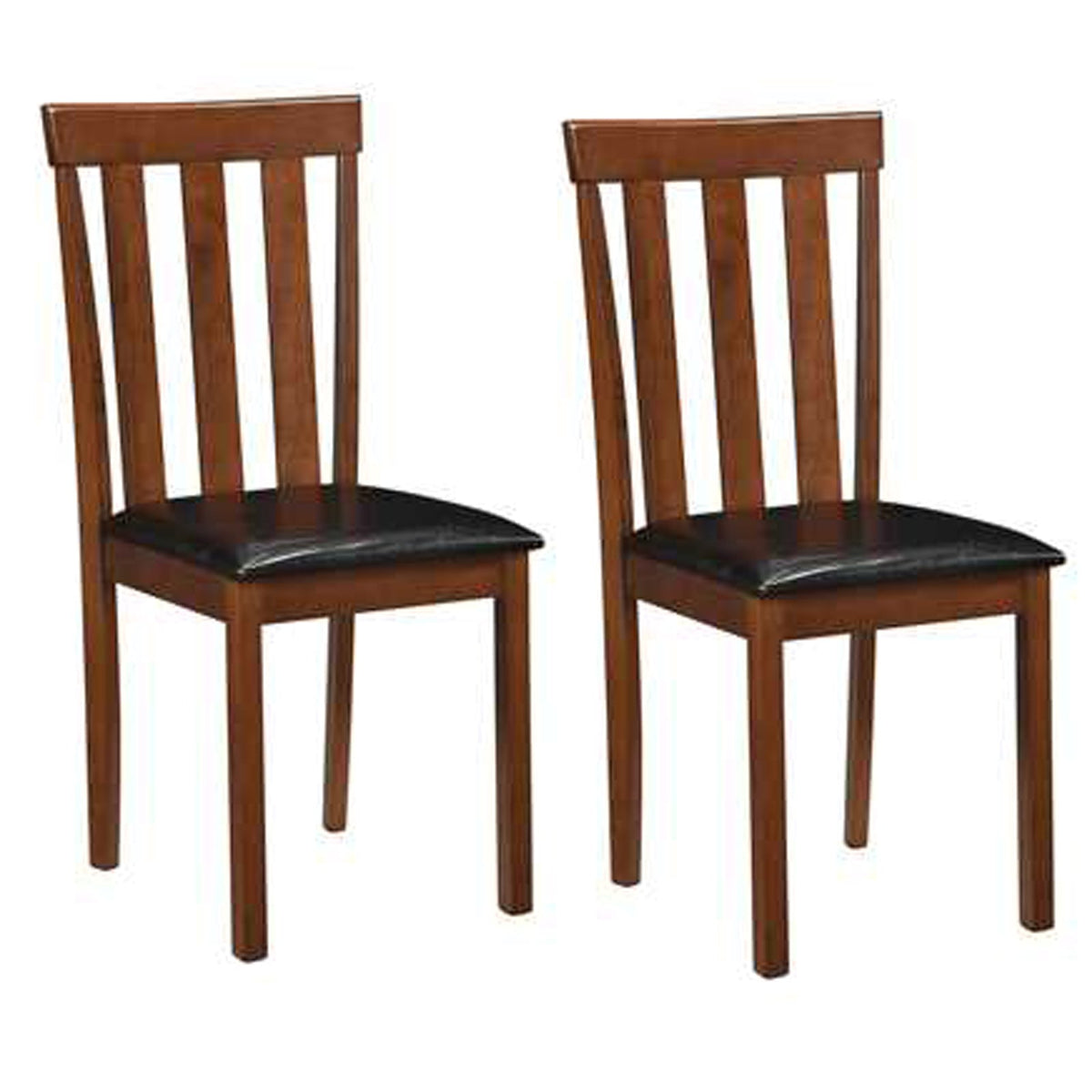Dining Chair Set of 2 Upholstered Wooden Kitchen Chairs with Padded Seat and Rubber Wood Frame-Espresso-Dining Chairs-DECOROLALA