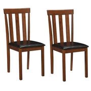 Dining Chair Set of 2 Upholstered Wooden Kitchen Chairs with Padded Seat and Rubber Wood Frame-Espresso-Dining Chairs-DECOROLALA