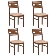 Dining Chair Set of 2/4 with Rubber Wood Frame and Padded Seat-4-Dining Chairs-DECOROLALA