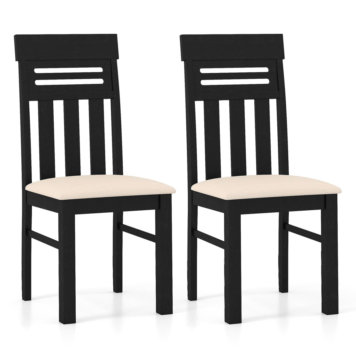Dining Chairs High Back Dining Room Chairs Set of 2-Black-Dining Chairs-DECOROLALA