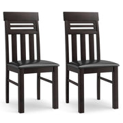 Dining Chairs High Back Dining Room Chairs Set of 2-Brown-Dining Chairs-DECOROLALA