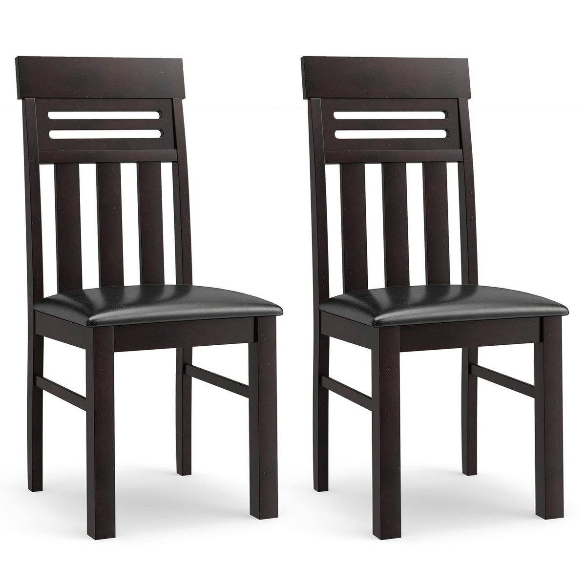 Dining Chairs High Back Dining Room Chairs Set of 2-Brown-Dining Chairs-DECOROLALA