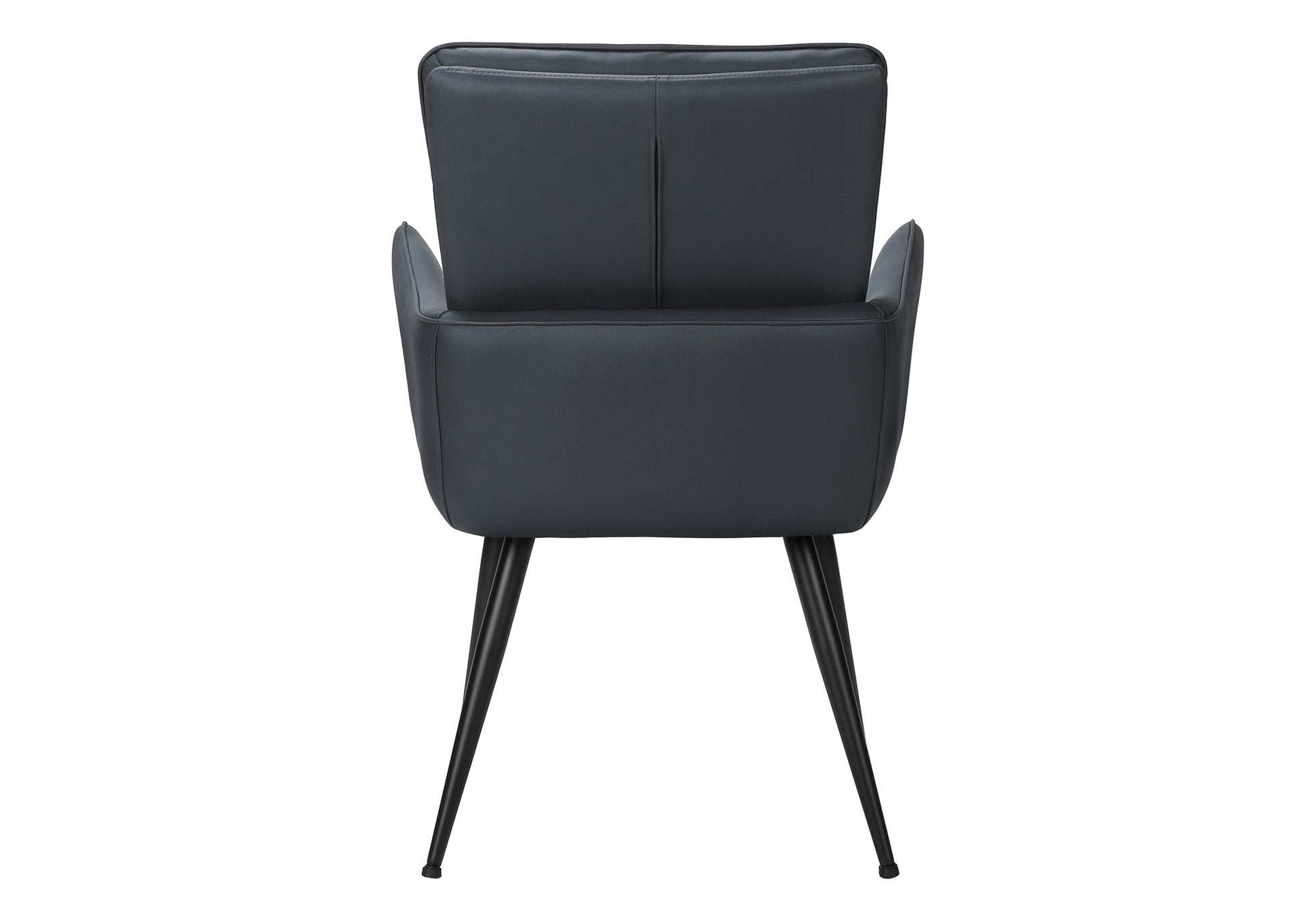 Dining Chairs Set of 2 36" Blue Leather - Black Metal-DECOROLALA