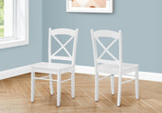 Dining Chairs Set of 2, 36"H White Solid Wood-Dining Chair-DECOROLALA