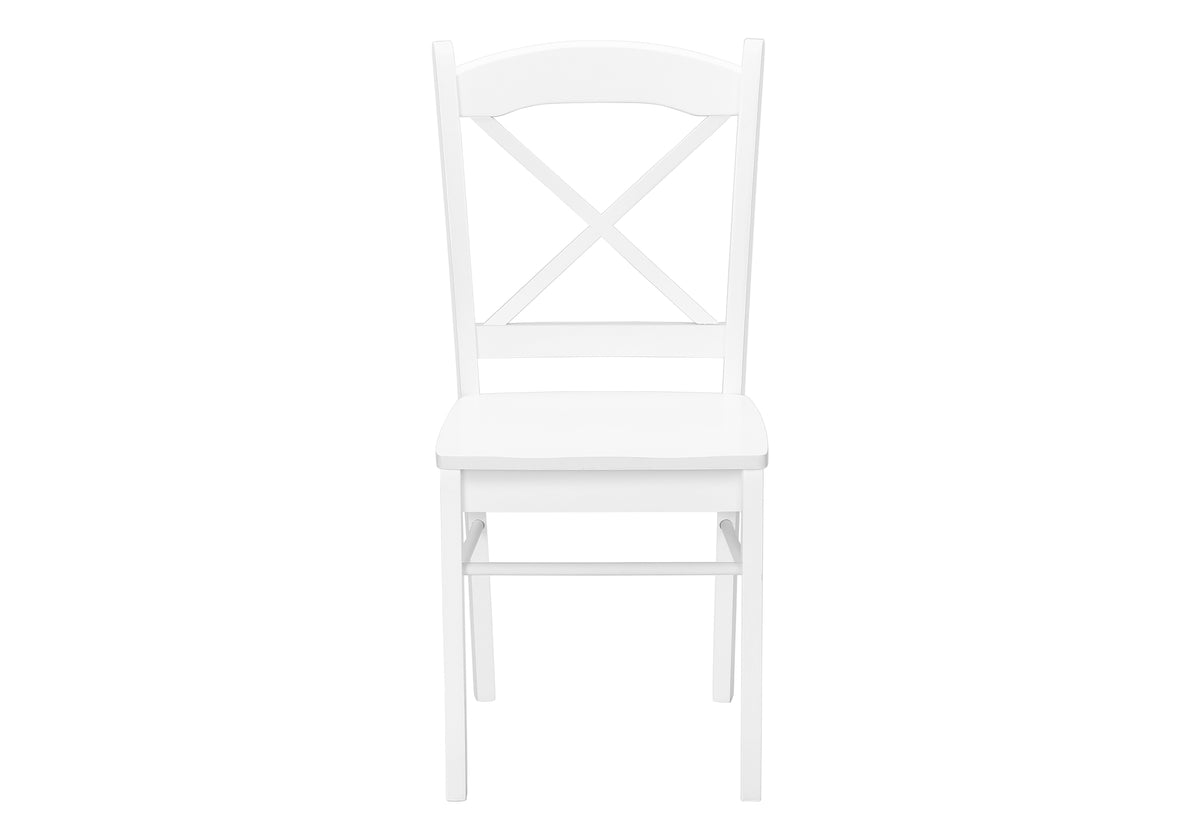 Dining Chairs Set of 2, 36"H White Solid Wood-Dining Chairs-DECOROLALA