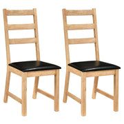 Dining Chairs Set of 2 Farmhouse Dining Room Chairs with Hollowed Backrest-Natural-Dining Chairs-DECOROLALA
