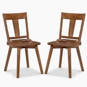 Dining Chairs Set of 2 with Solid Wood Backrest for Kitchen Dining Room-Walnut-Dining Chairs-DECOROLALA