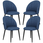 Dining Chairs Set of 4 - Blue Upholstered-DECOROLALA