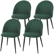 Dining Chairs Set of 4 - Green Upholstered-DECOROLALA
