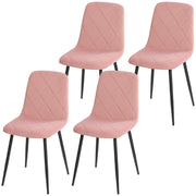 Dining Chairs Set of 4 - Pink Velvet-DECOROLALA