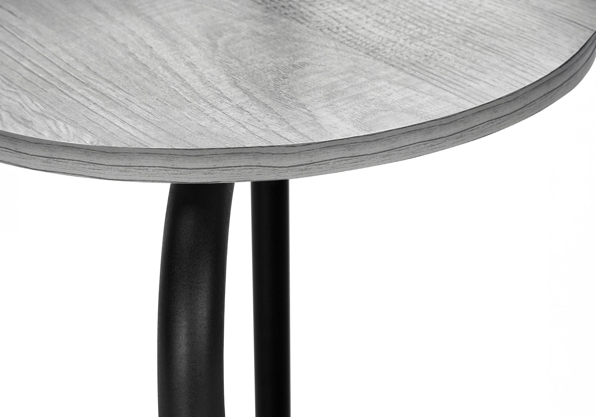 Dining Set - 3pcs Set / Dark Taupe Top / Black Metal-Dining Set-DECOROLALA