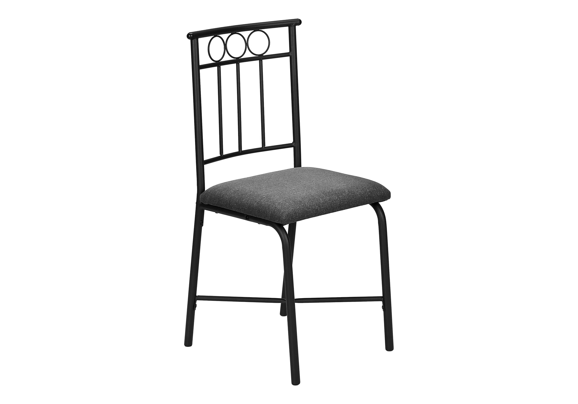 Dining Set 5-Piece 40" Marble Top Black Metal-Dining Set-DECOROLALA