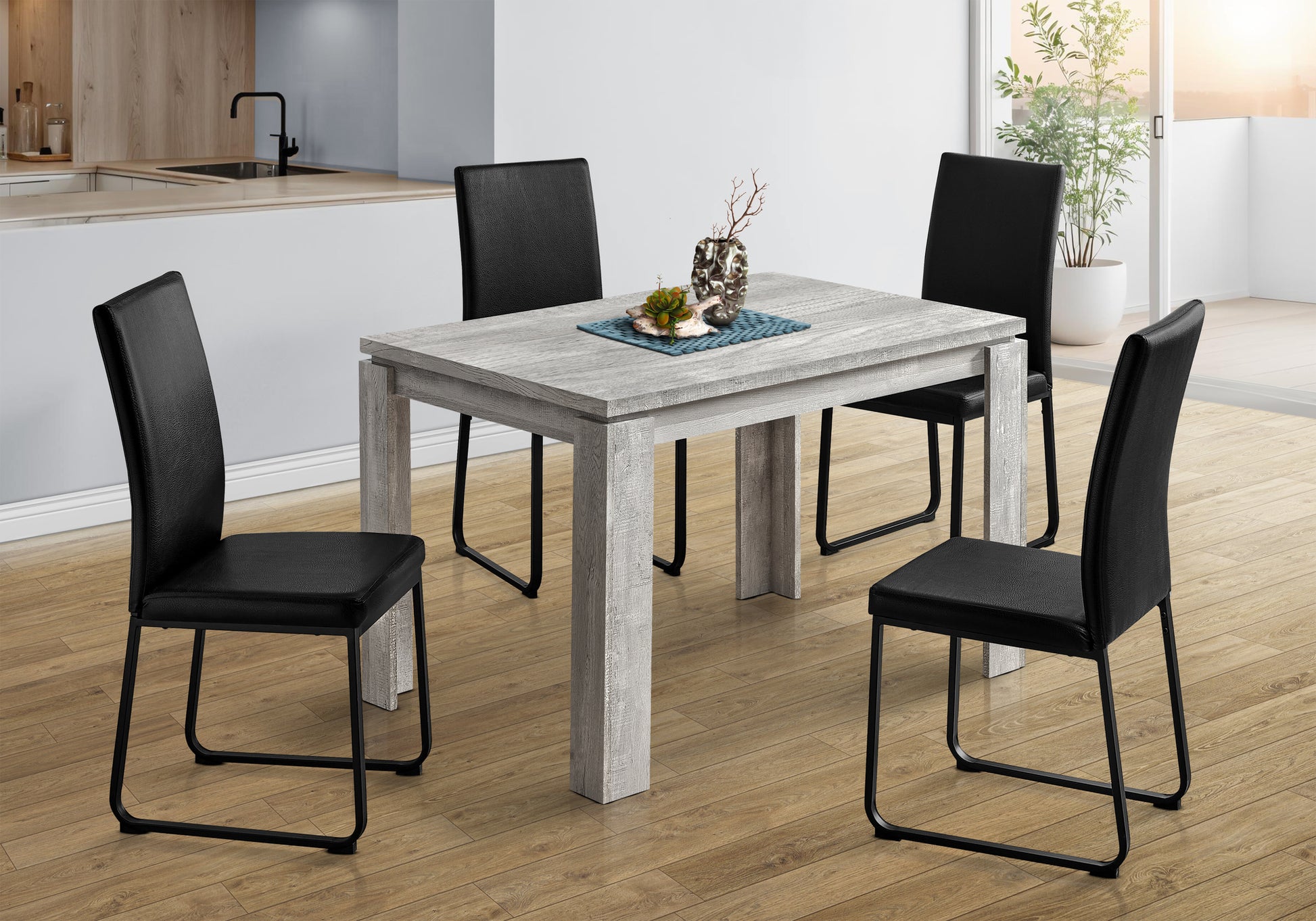 Dining Table 32x48 Grey Reclaimed Wood-Dining Table-DECOROLALA