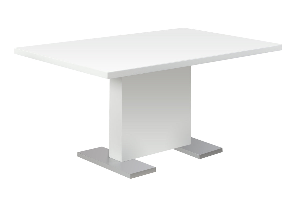 Dining Table 35"X 60" Glossy White-Dining Tables-DECOROLALA