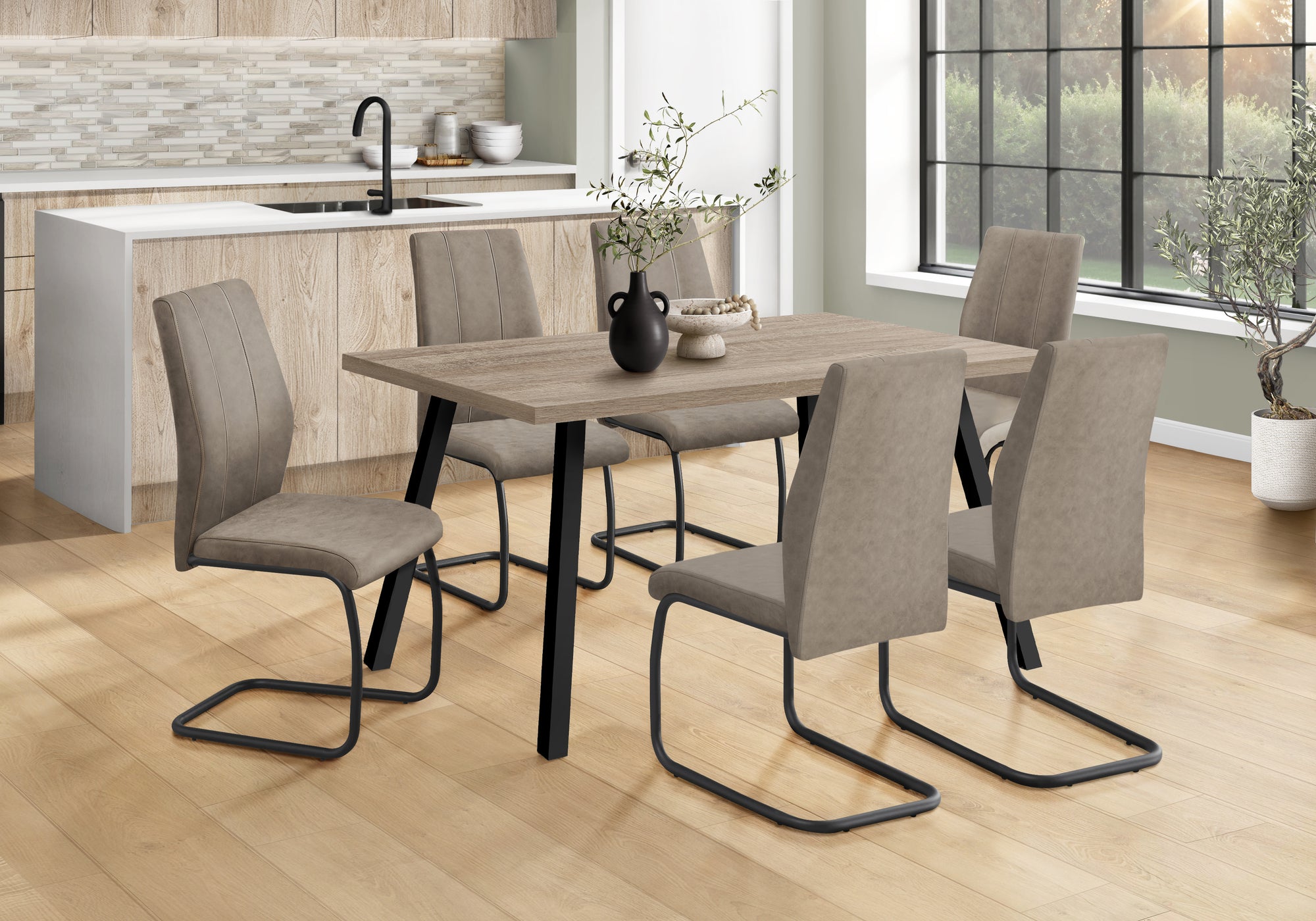 Dining Table - 36"X 60" / Black Metal-Dining Table-DECOROLALA