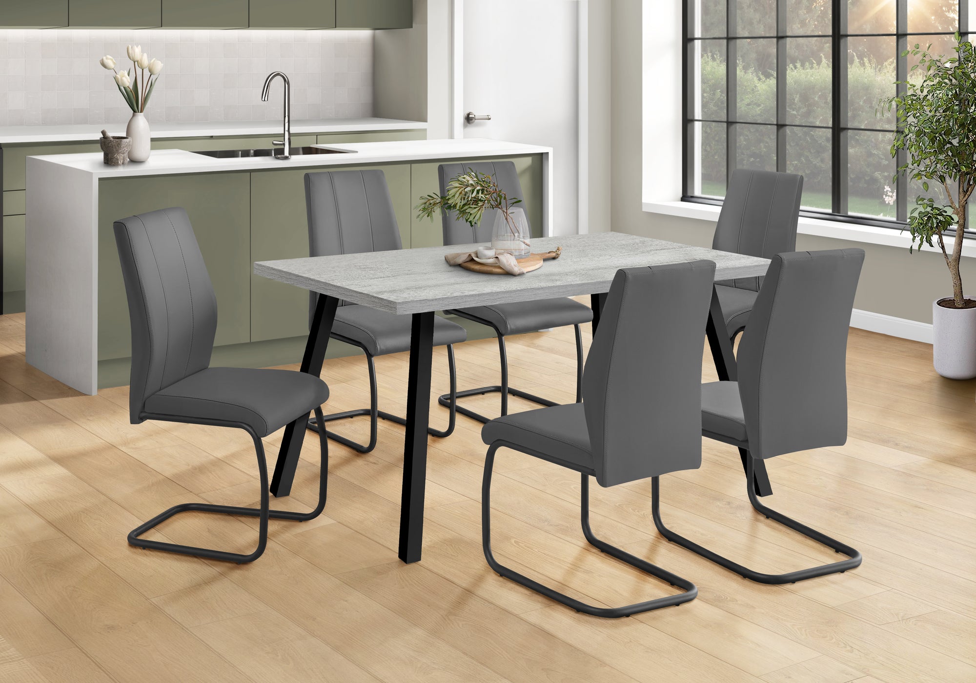 Dining Table - 36"X 60" / Black Metal-Dining Table-DECOROLALA