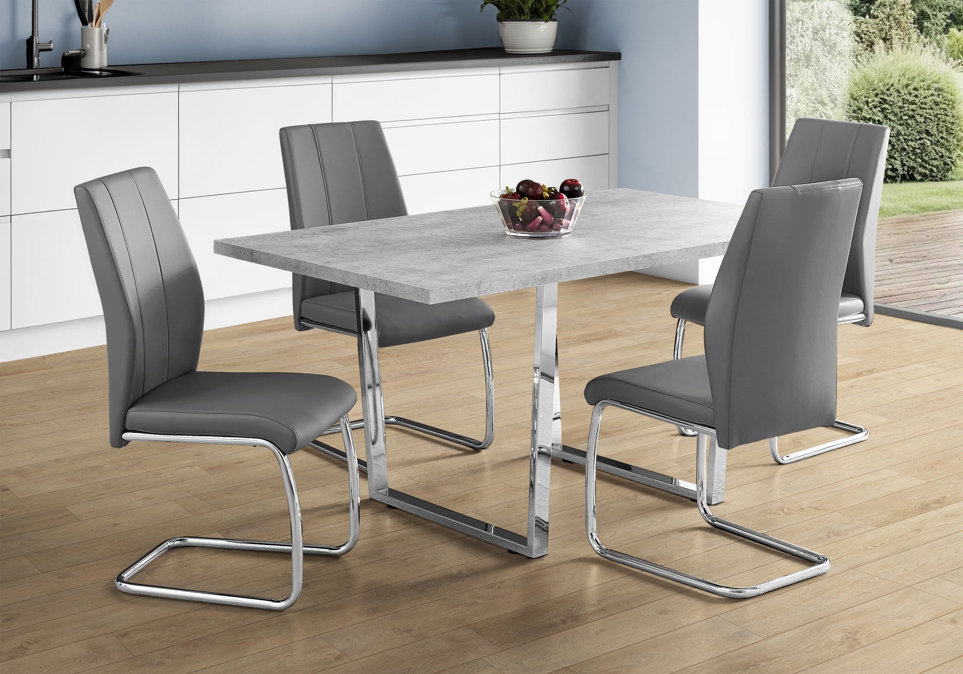 Dining Table - 36"X 60" / Chrome Metal-Dining Table-DECOROLALA