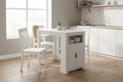 Dining Table 48" White Counter Height Storage-Dining Table-DECOROLALA