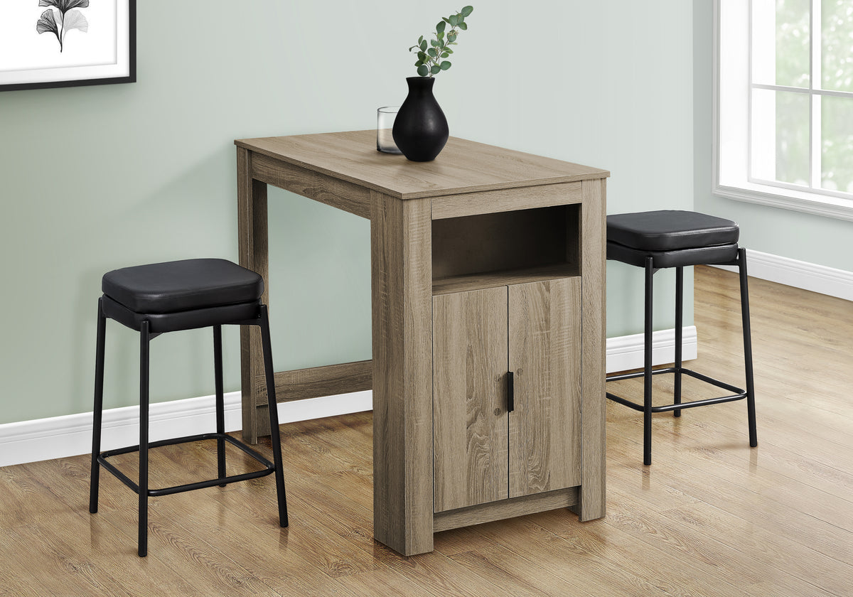 Dining Table 48" White Counter Height Storage-Dining Tables-DECOROLALA