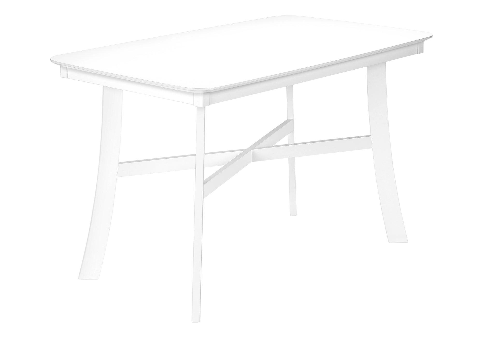 Dining Table 48" White Veneer Seats 4-Dining Table-DECOROLALA